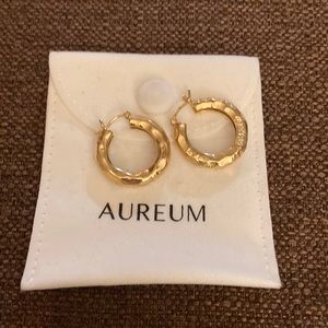 Claira hoops from Aureum Collective with jewelry bag! As seen on Hailey Bieber!
